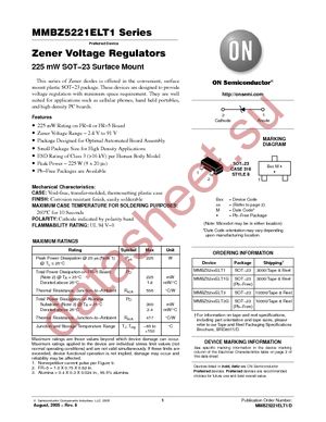 MMBZ5227ELT1G datasheet  